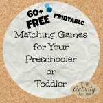 The Activity Mom   Free Printable Matching Games   Free Printable Toddler Matching Games