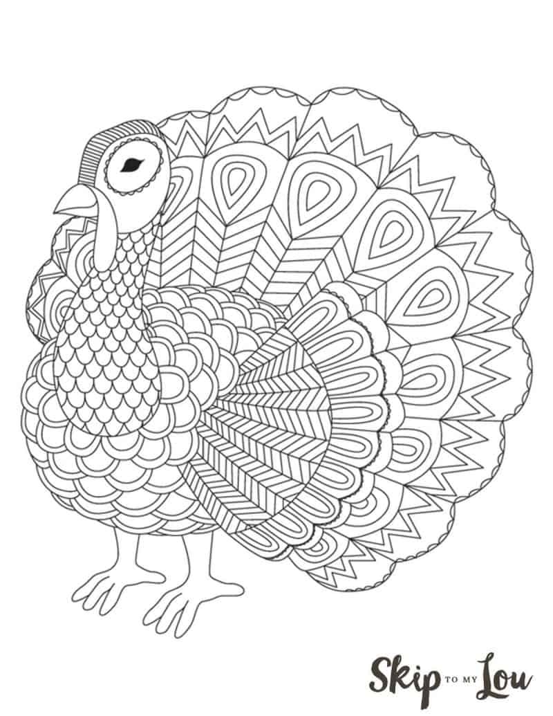 The Cutest Free Turkey Coloring Pages | Skip To My Lou - Free Printable Turkey