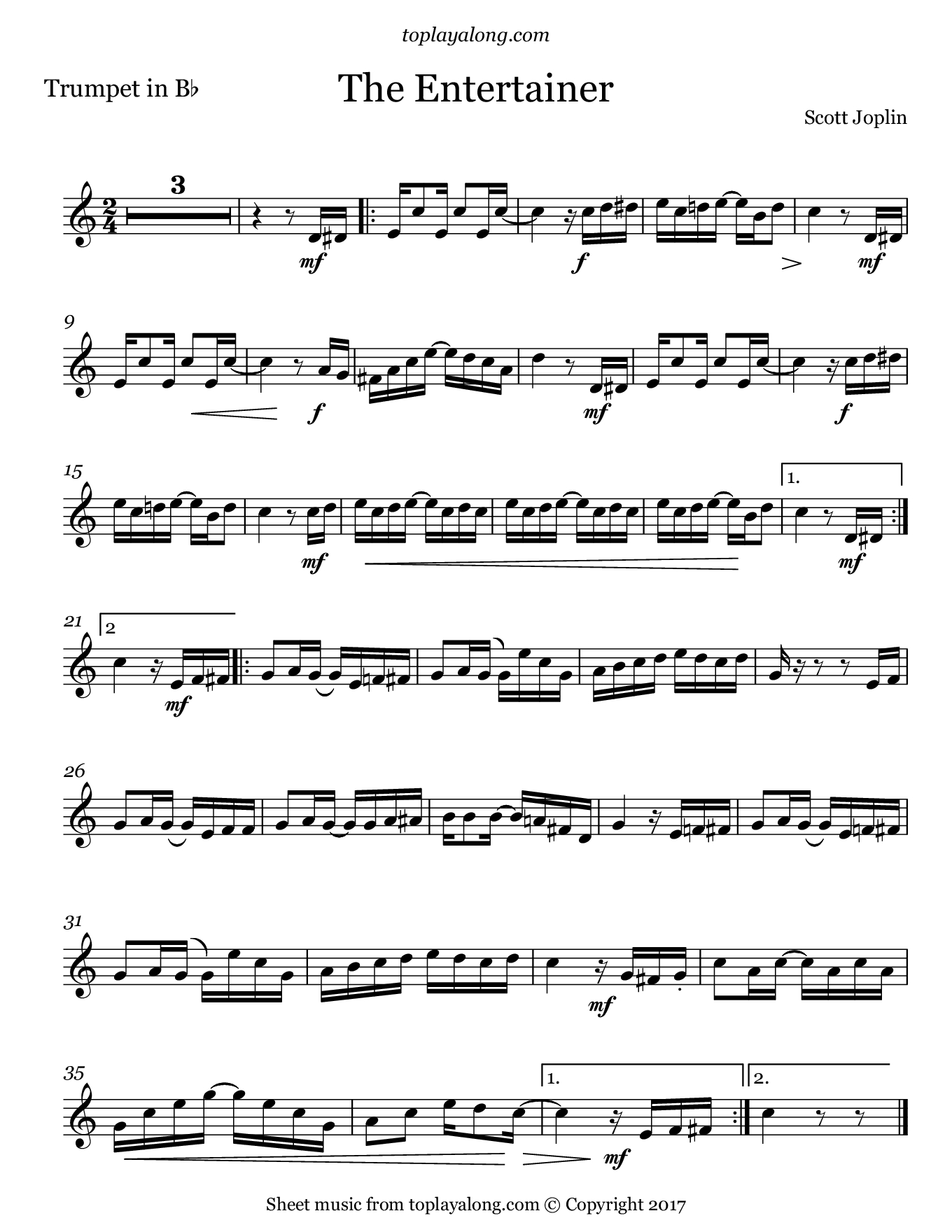 Free Printable Sheet Music For Trumpet - Free Printable