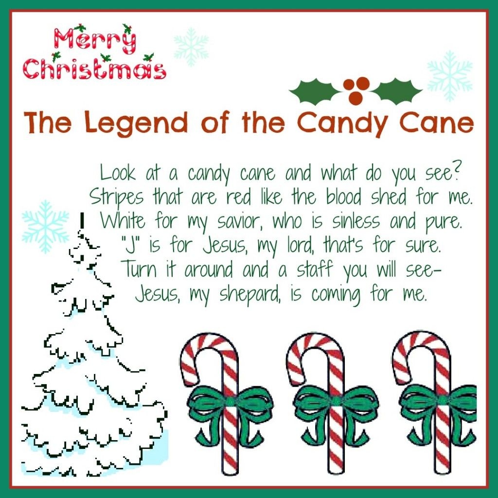 The Legend Of The Candy Cane: Free Printable And A Giveaway - Free Printable Candy Cane Poem