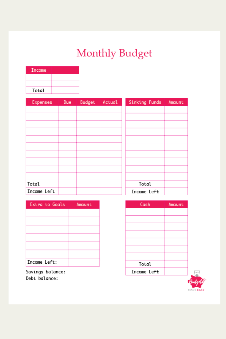 The Most Effective Free Monthly Budget Templates That Will Help You - Free Printable Budget Templates