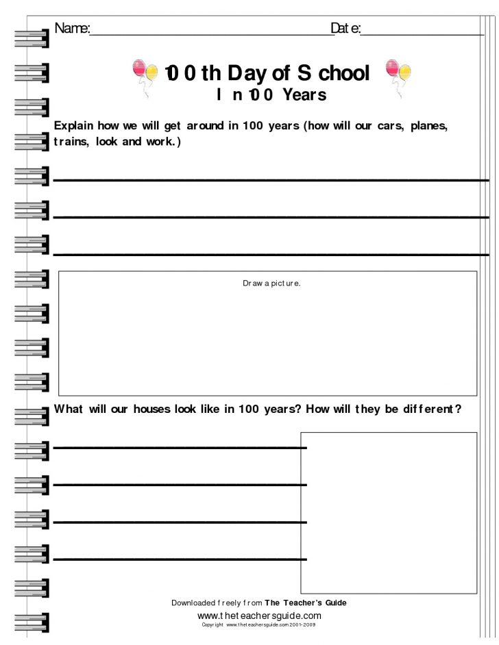 Free Printable Number Of The Day Worksheets