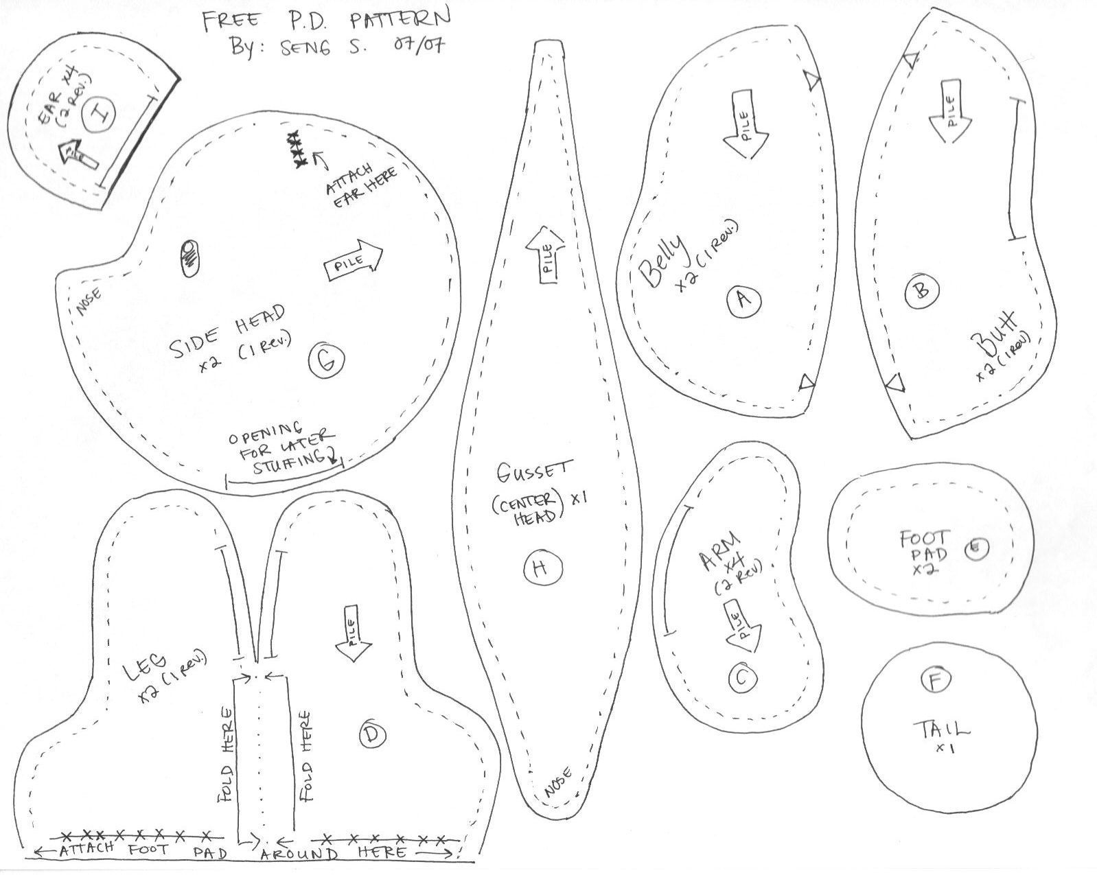 The Teddy Bear Project | Bearington Bears And Such | Teddy Bear - Free Teddy Bear Patterns Printable