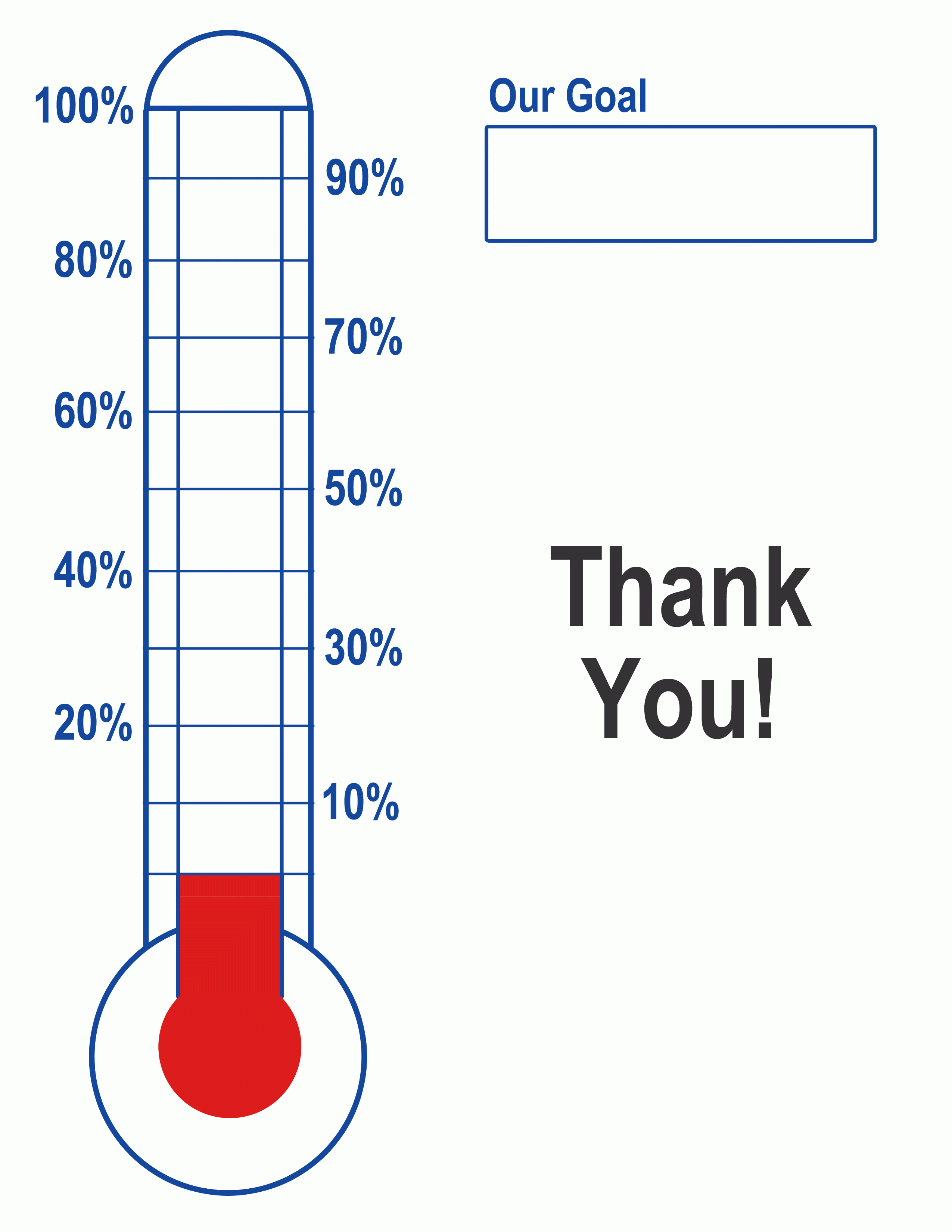 Free Printable Goal Thermometer Template Free Printable