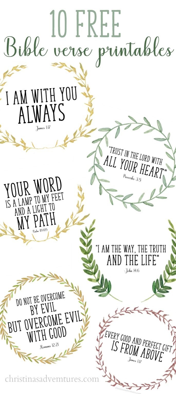 These Printable Bible Verses Are Free, And Are Perfect To Help Your - Free Printable Scripture Verses