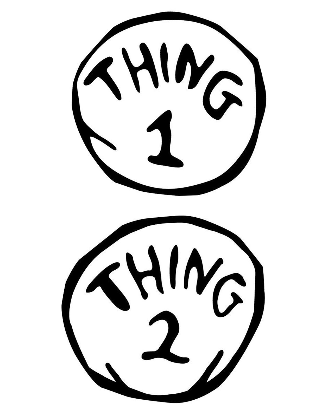 Thing 1 And Thing 2 Printable | Free Download Best Thing 1 And Thing - Thing 1 And Thing 2 Free Printable Template