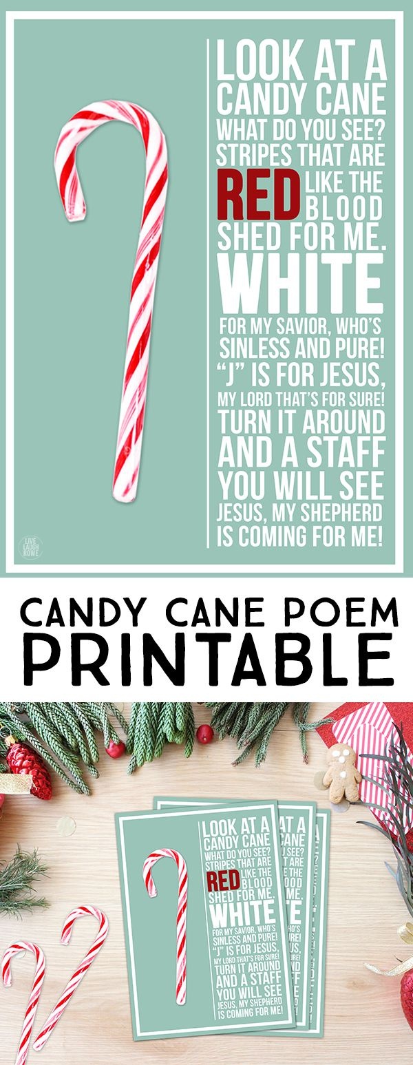 Free Printable Candy Cane Poem Free Printable