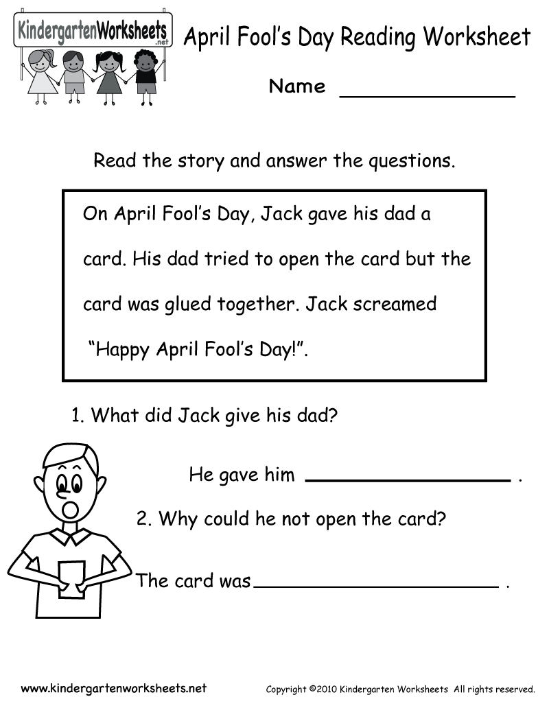 This Is A Reading Comprehension Worksheet Intended To Help Readers - Free Printable Reading Activities For Kindergarten