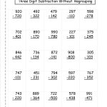 Three Digit Subtraction Worksheets   Free Printable 3 Digit Subtraction With Regrouping Worksheets