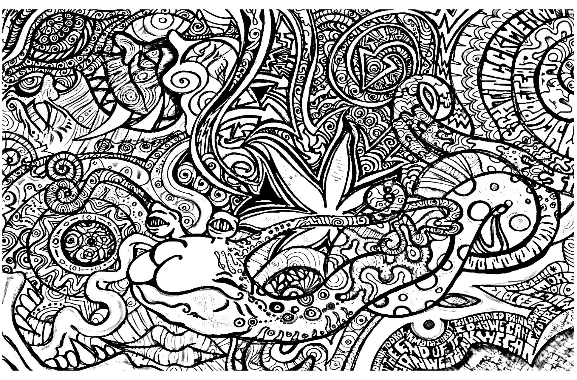 To Print This Free Coloring Page «Coloring-Psychedelic-3», Click On - Free Printable Trippy Coloring Pages