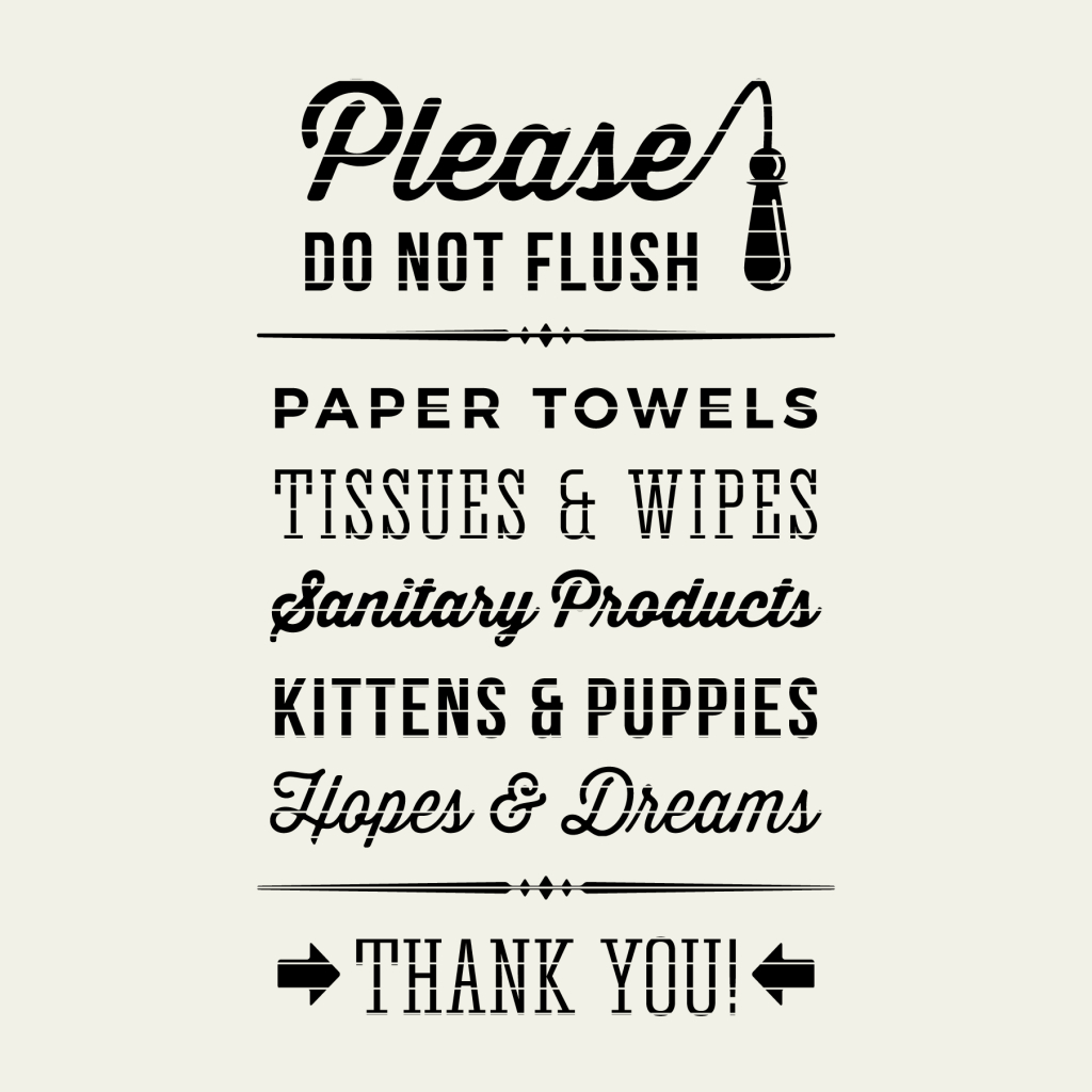 Free Printable Do Not Flush Toilet Paper Signs Printable Word Searches