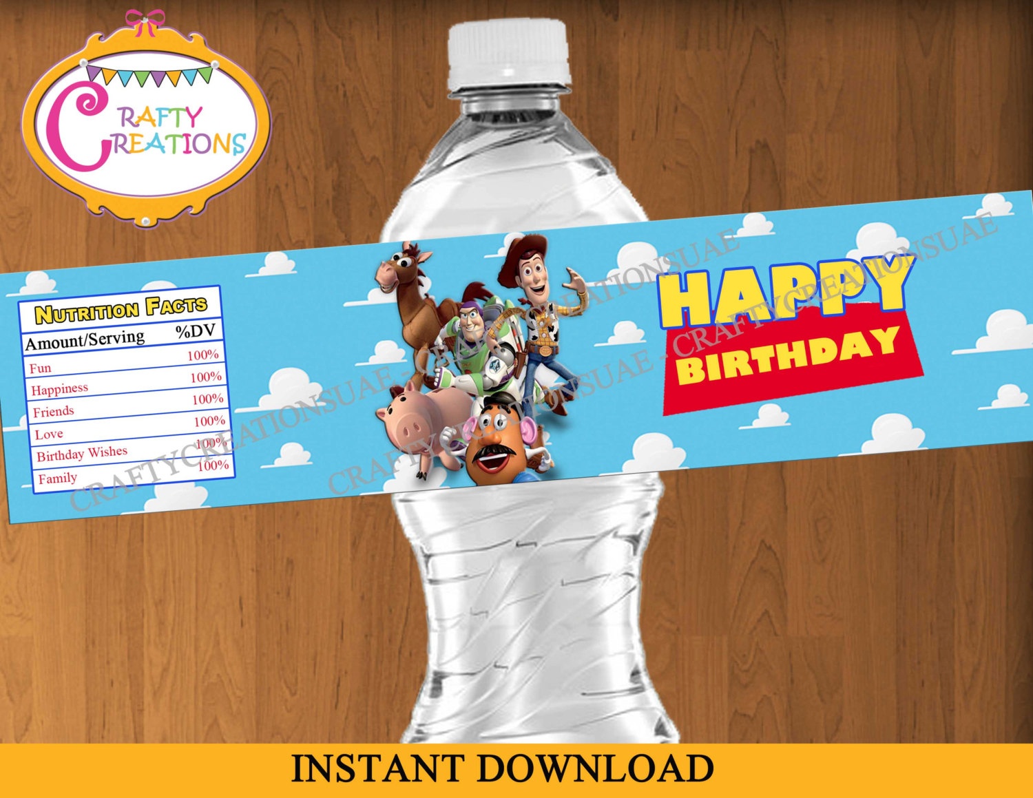Toy Story Water Bottle Labels Printable Toy Story Birthday | Etsy - Free Printable Toy Story Water Bottle Labels