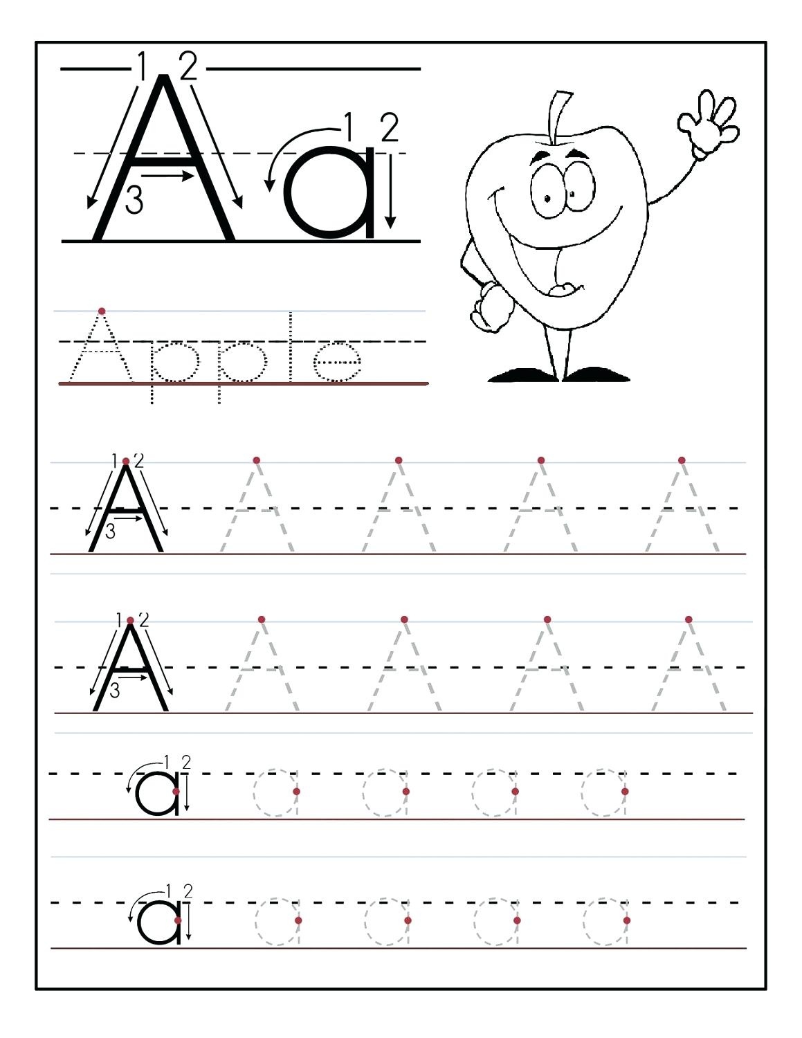 Tracing The Alphabet Printable – Cartofix.club - Free Printable Preschool Worksheets Tracing Letters