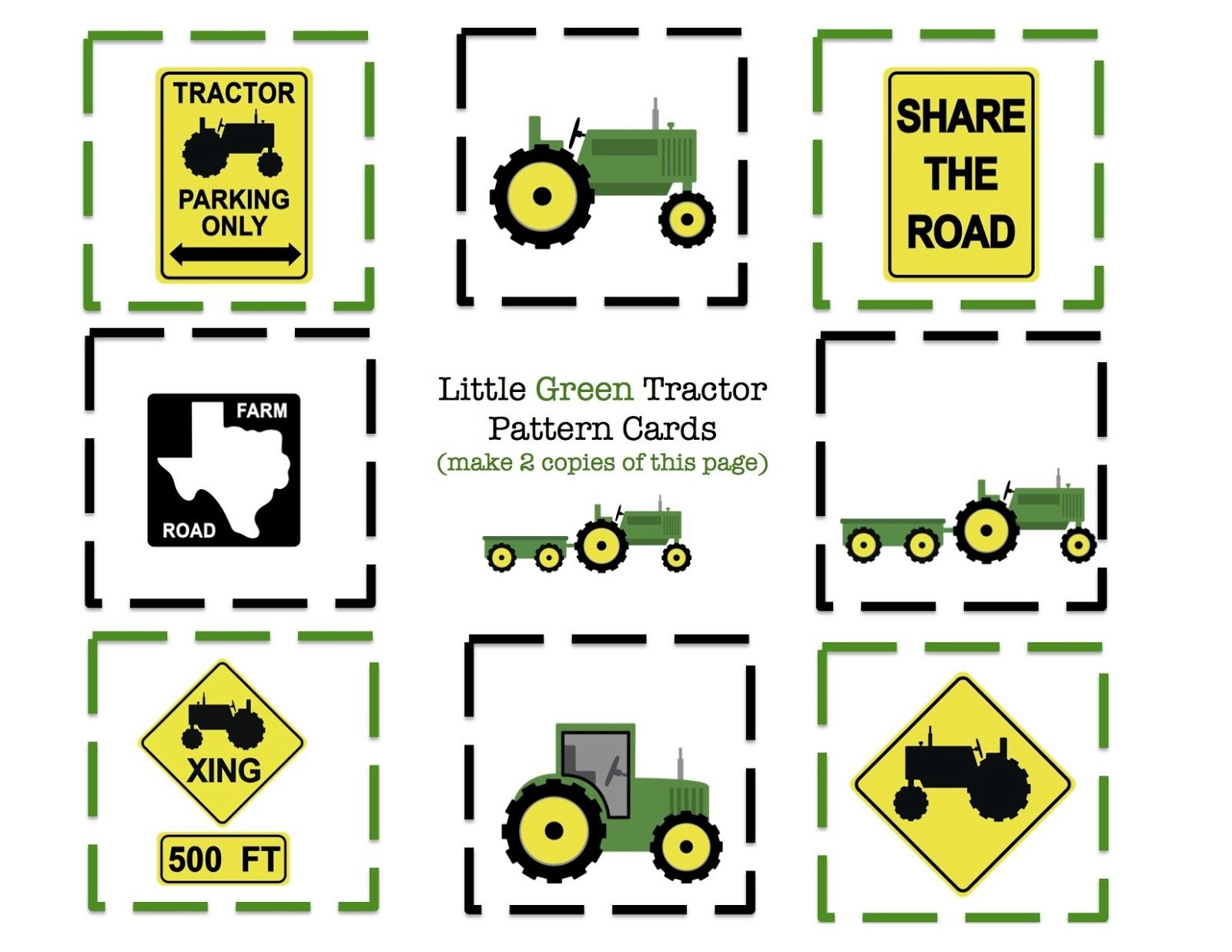 Tractor Printable ~ Cut, Craft And Use For Cupcake Toppers {*for A - Free Printable John Deere Food Labels