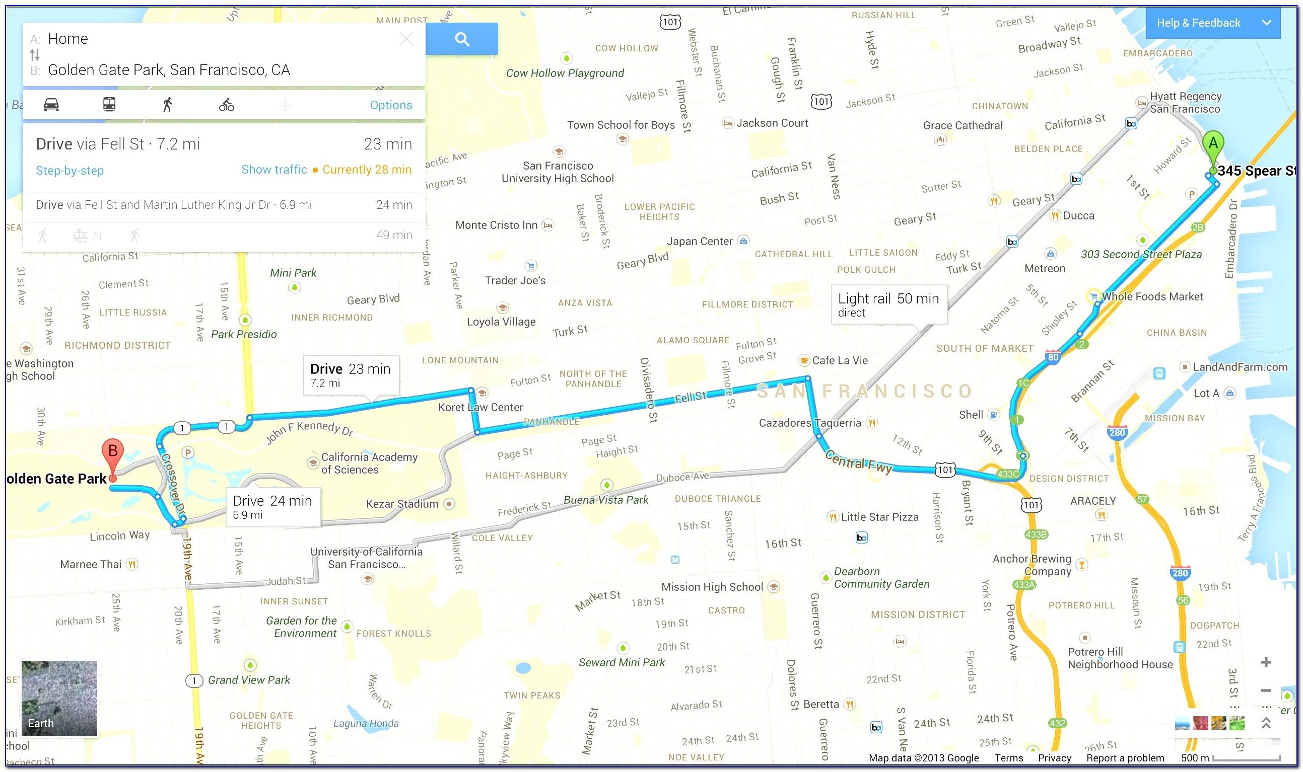 How To Get Driving Directions And More From Google Maps Free   Us Map Driving Directions Road Map Directions Usa 74 Printable Free Printable Driving Directions 