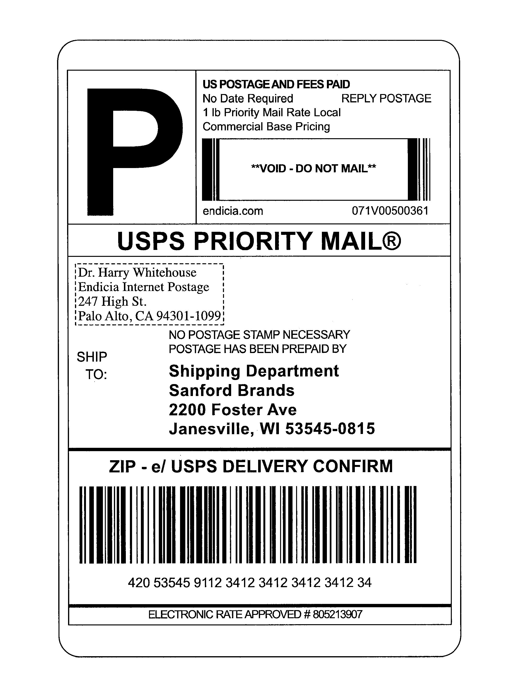 Usps Shipping Label Template | Best And Professional Templates - Free Printable Shipping Label Template