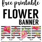 Watercolor Flower Banner Free Printable | Planner Printables   Free Printable Wedding Decorations