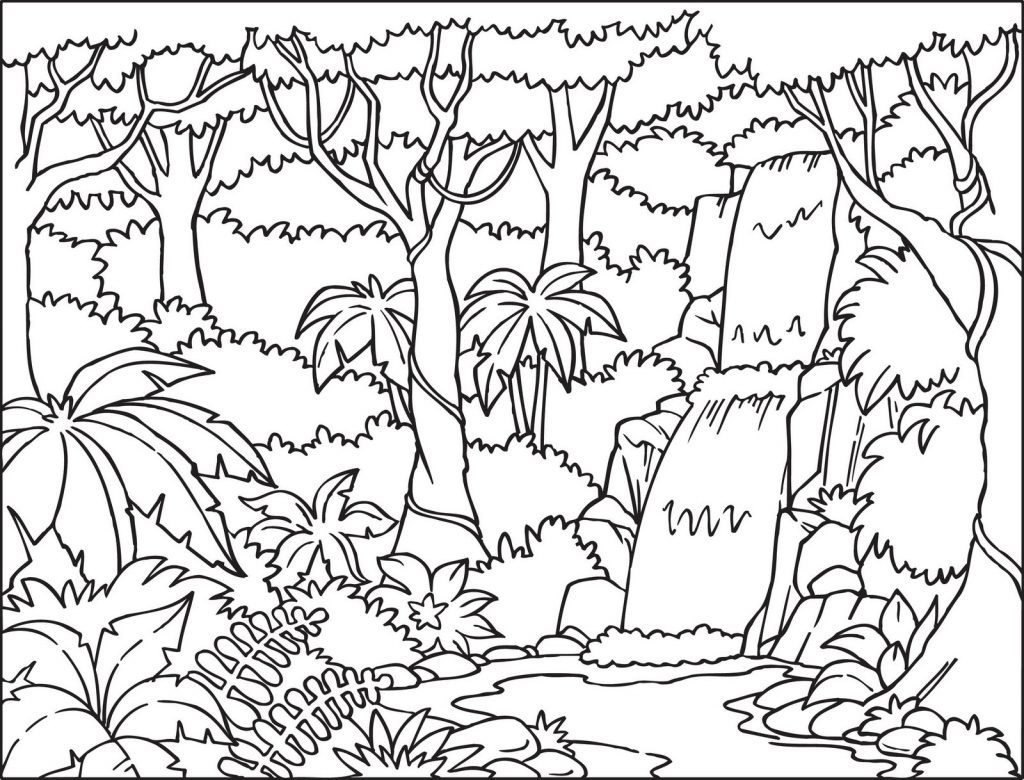 Waterfall Coloring Pages - Best Coloring Pages For Kids - Free Printable Waterfall Coloring Pages