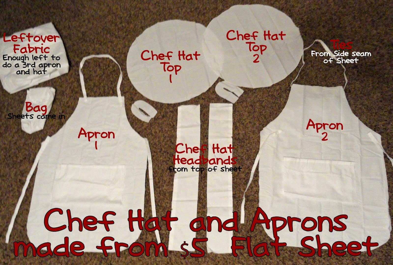We Love Being Moms!: Child&amp;#039;s Chef Hat And Apron Tutorial - Free Printable Chef Hat Pattern