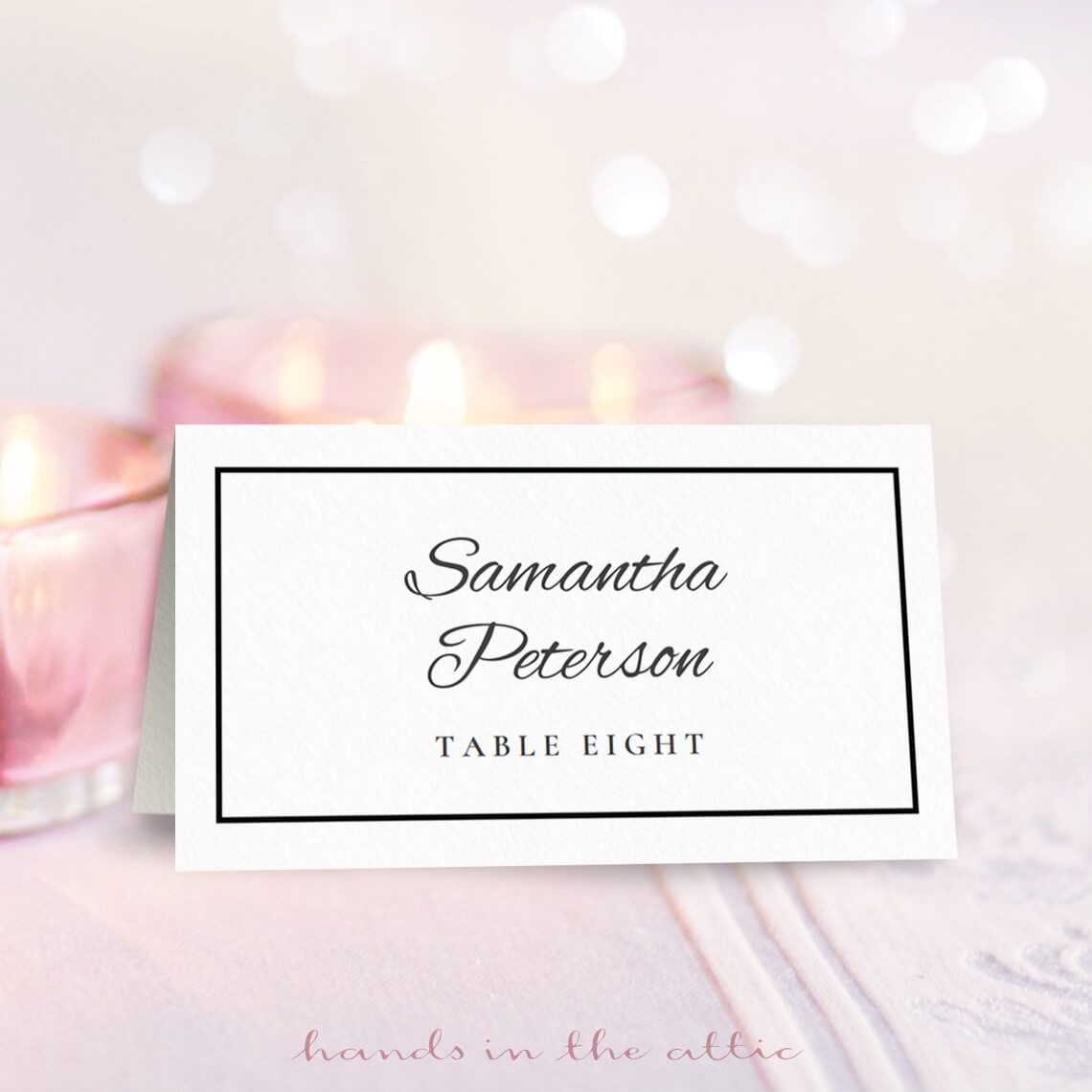 Wedding Place Card Template | Free On Handsintheattic | Free - Free Printable Damask Place Cards