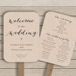 Wedding Program Fan Template   Printable Rustic Wedding Fan   Free Printable Fan Wedding Programs