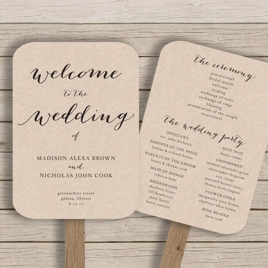 Free Printable Fan Wedding Programs Free Printable