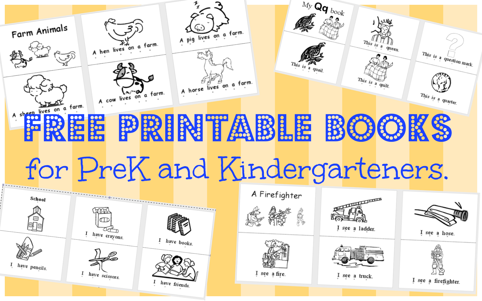 Wild Rumpus School House: *printable Books (Pk-K) - Free Printable Leveled Readers For Kindergarten