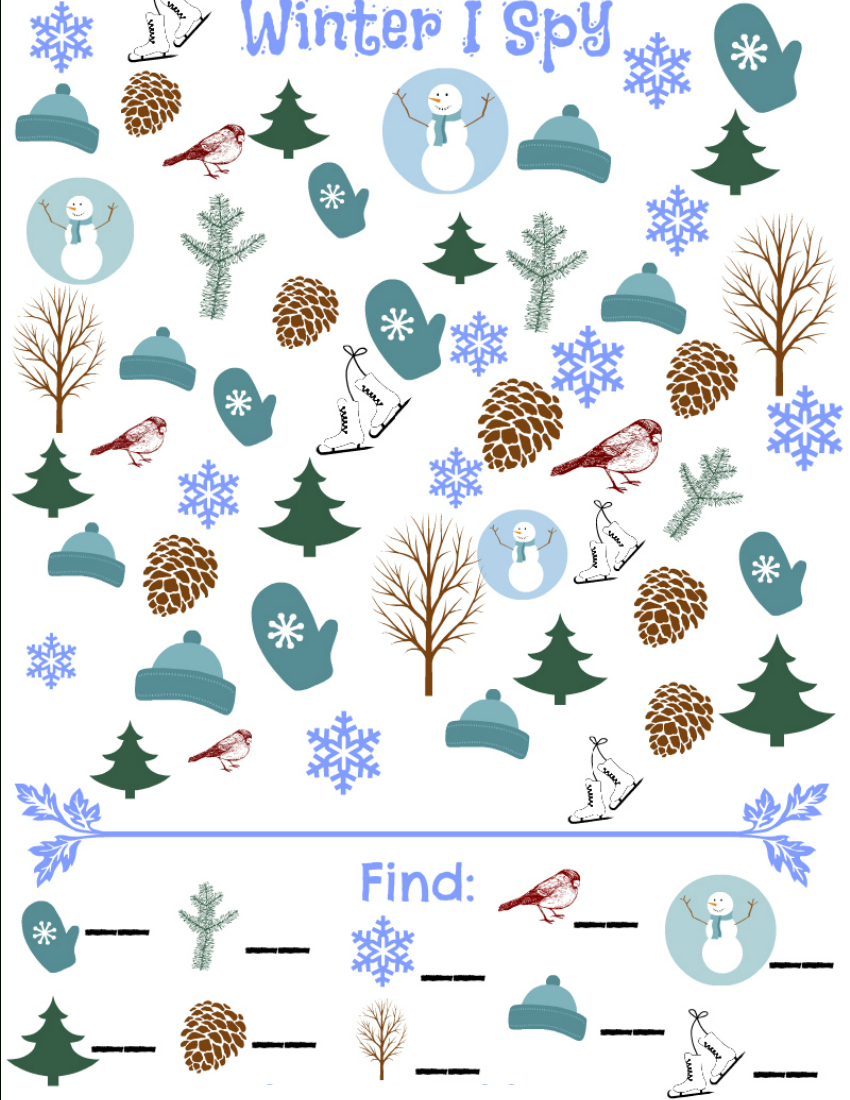 Winter I Spy Game - Free Printable Seek And Find