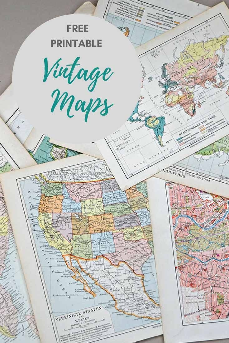 Wonderful Free Printable Vintage Maps To Download Doe Het Zelf En