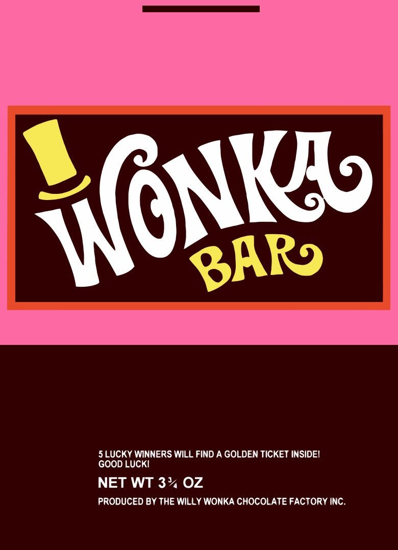Wonka Bar Printable Wrapper