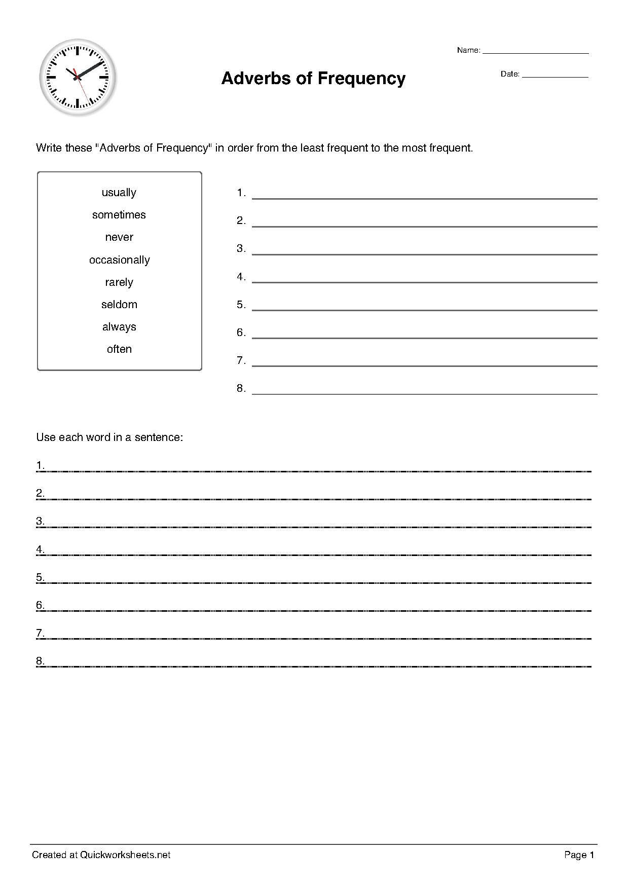 Free Printable Vocabulary Quiz Maker Free Printable