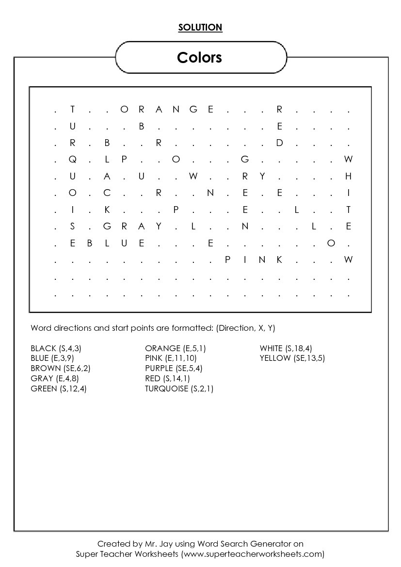 Word Search Puzzle Generator - Word Find Maker Free Printable