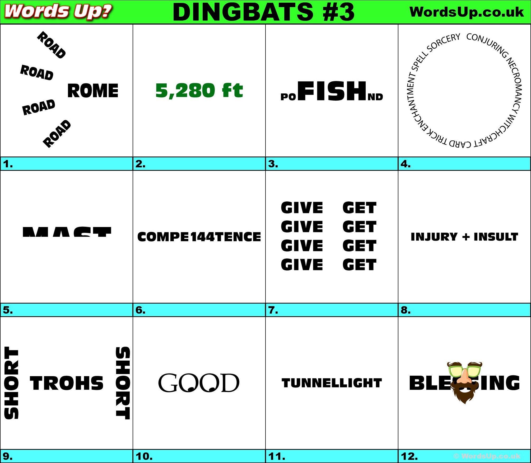 Printable Single Dingbats With Answers Printable Blank World