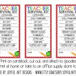 Workin It Wednesdays: Organized Back To School + Free Printable   Teacher Survival Kit Free Printable