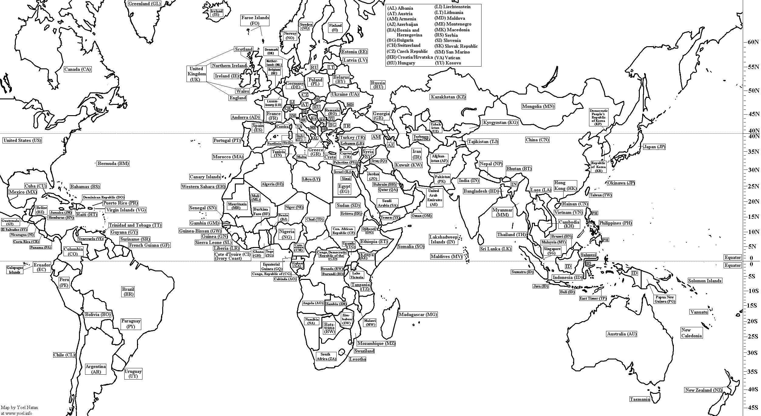 Free Printable World Map With Countries Labeled Free Printable