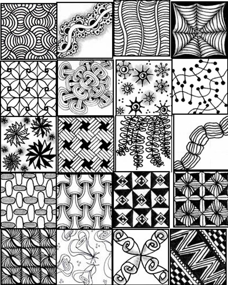 Zentangle Patterns For Beginners Sheets - Bing Images | Zentangle In - Free Printable Zentangle Templates