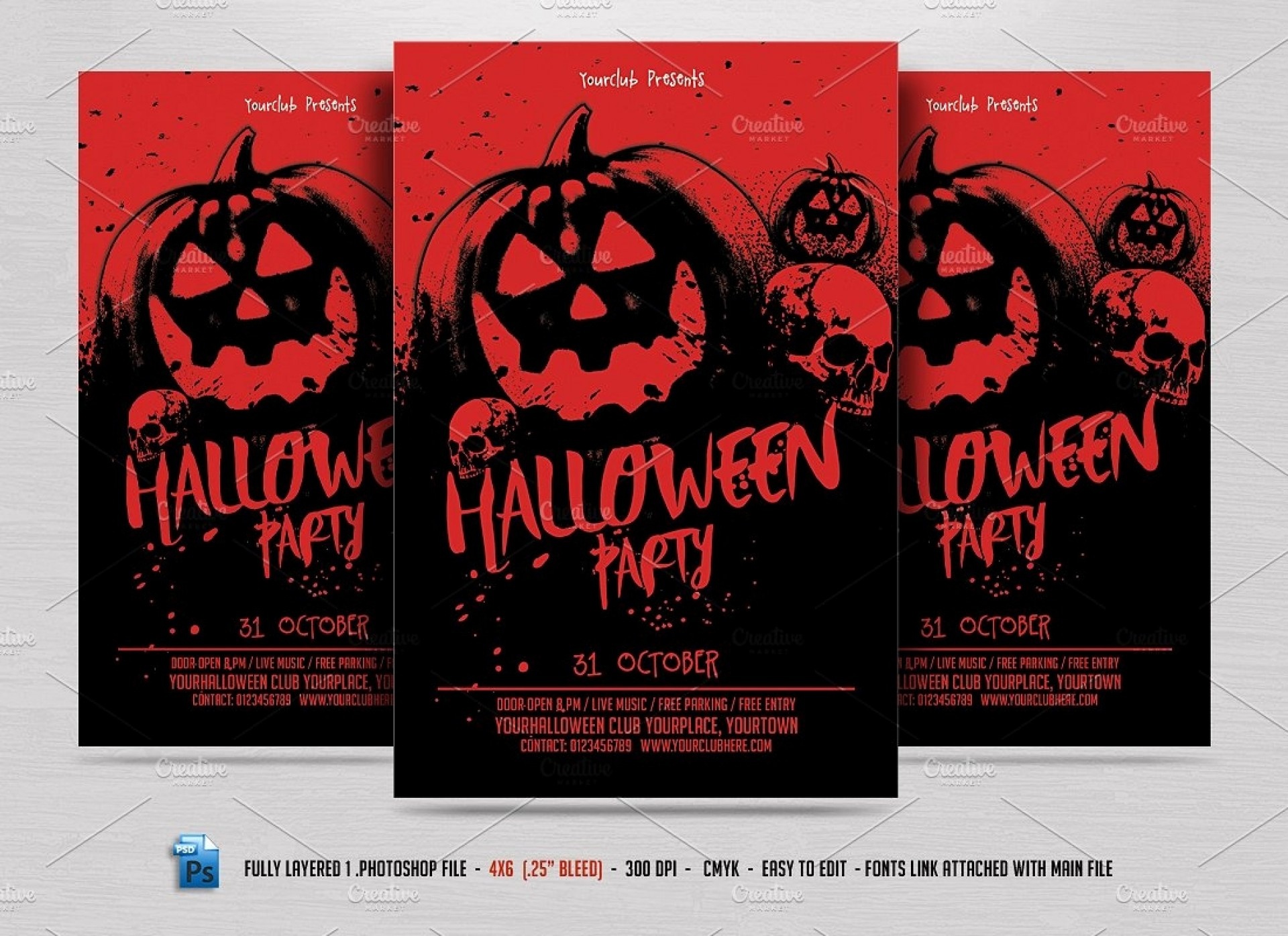 Free Printable Halloween Flyer Templates | Free Printable