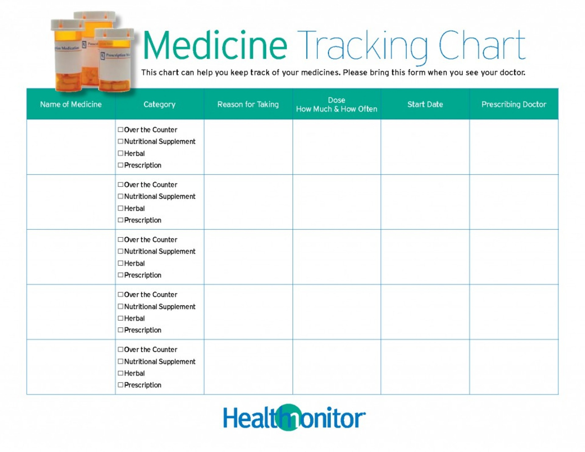 Daily Medication Schedule Template