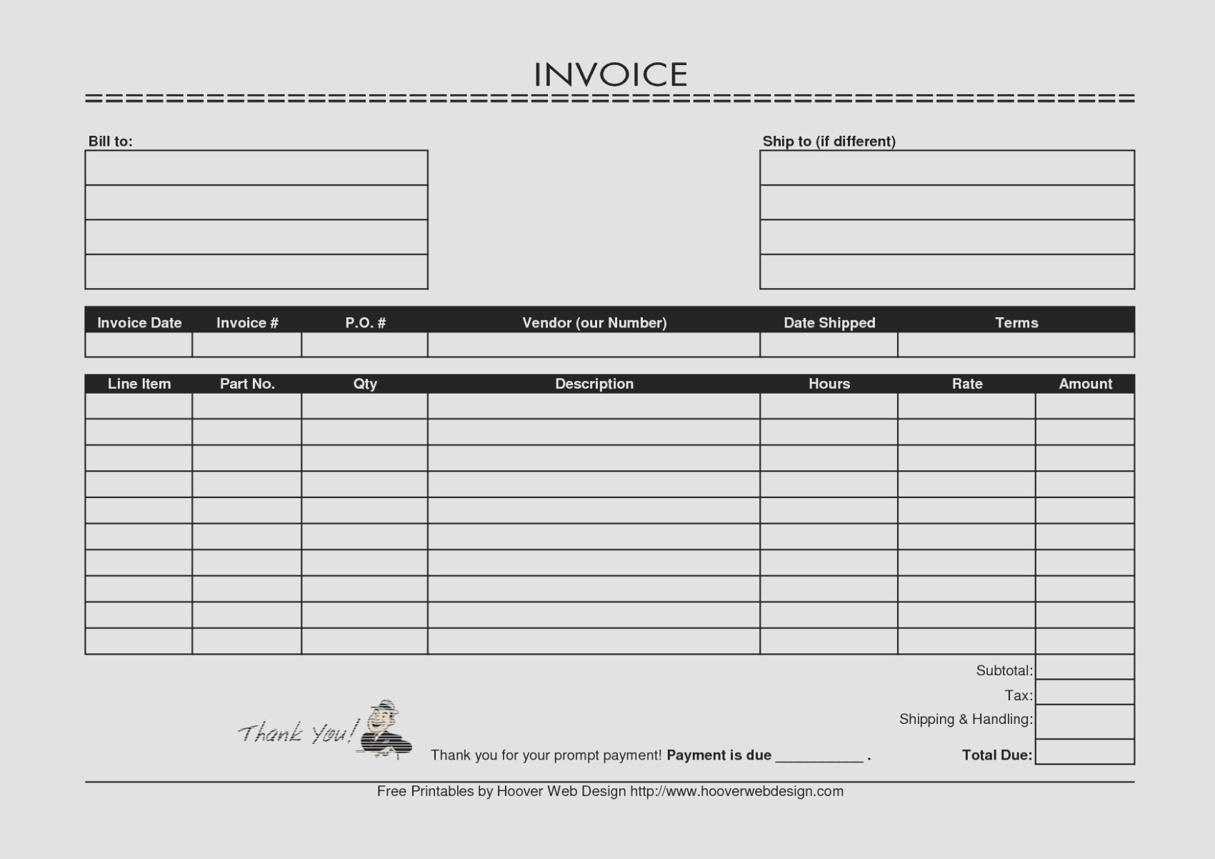 009 Free Printable Invoice Form Template Resume Templates Forms To - Free Printable Invoice Forms