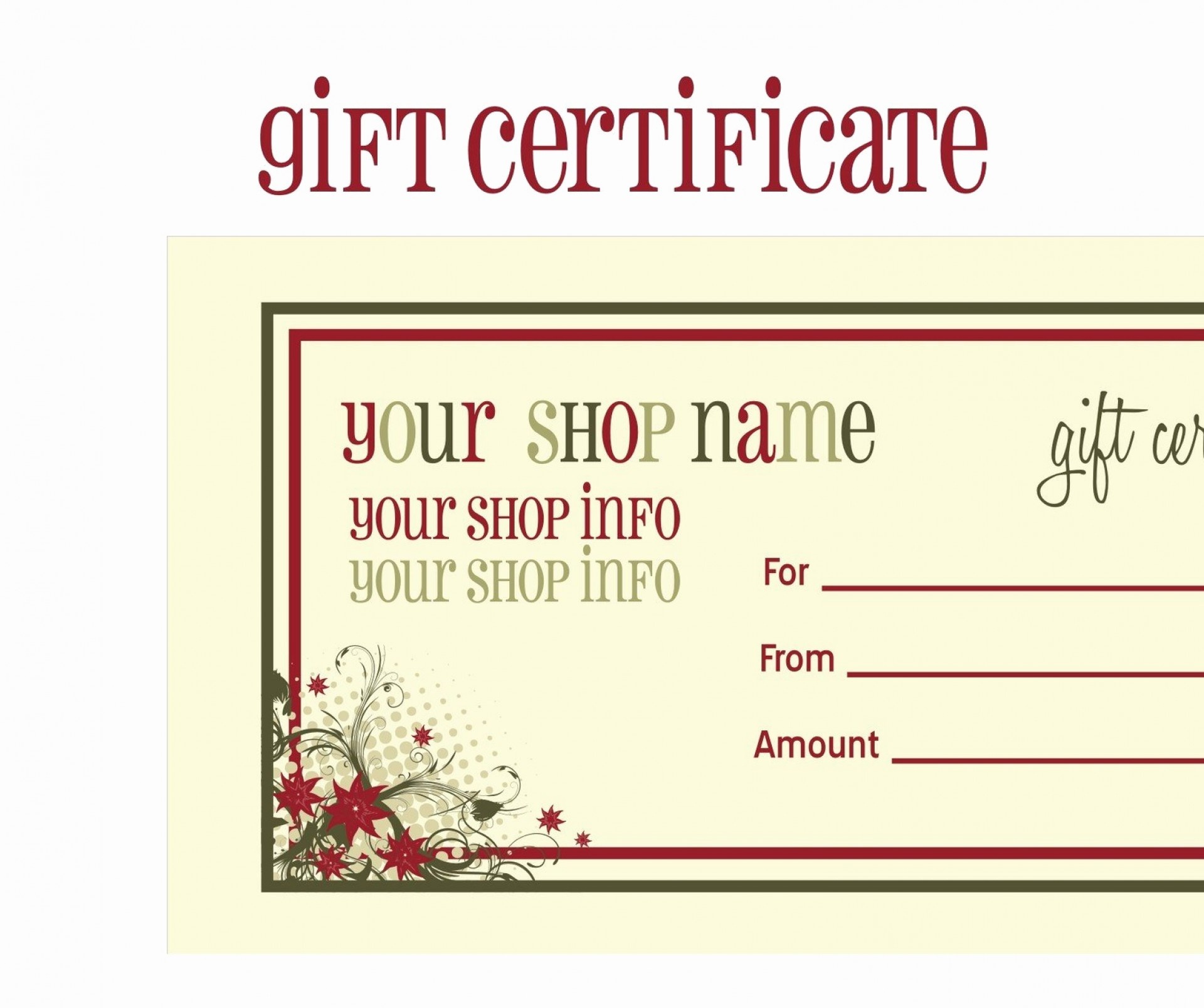 009 Printable Gift Certificatess Free Pics 948X1227 Certificate - Free Printable Gift Vouchers Uk