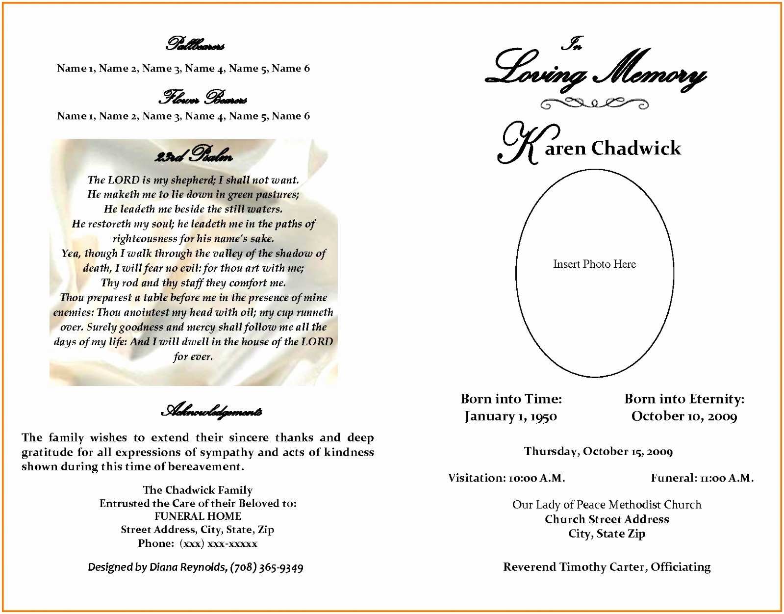 Free Printable Obituary Templates