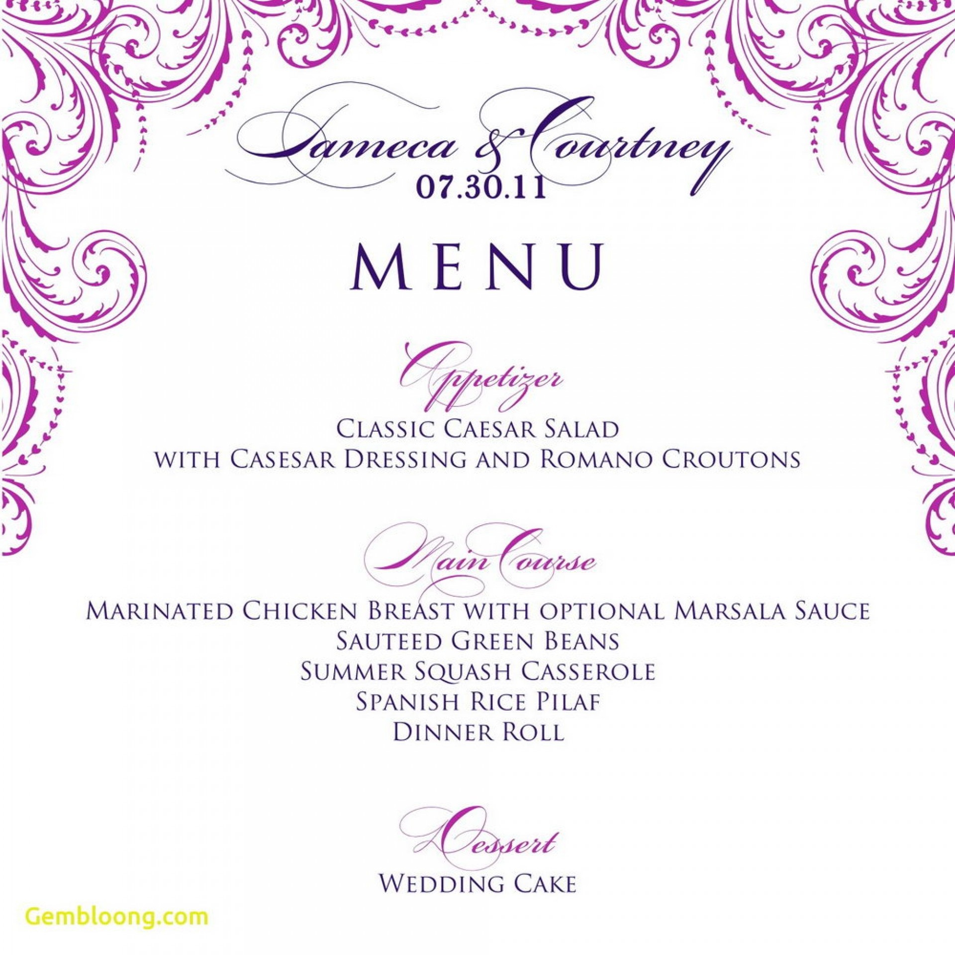 Free Printable Menu Templates Free Printable