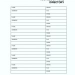 017 Free Printable Phone Directory Template Emergency Numbers List   Free Printable Numbered List