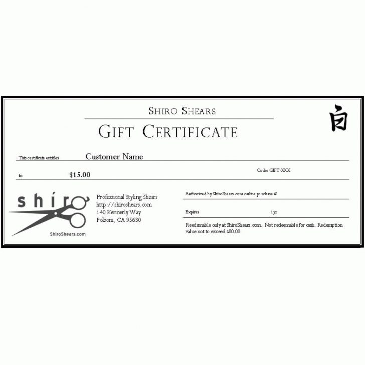 Free Printable Gift Certificates For Hair Salon