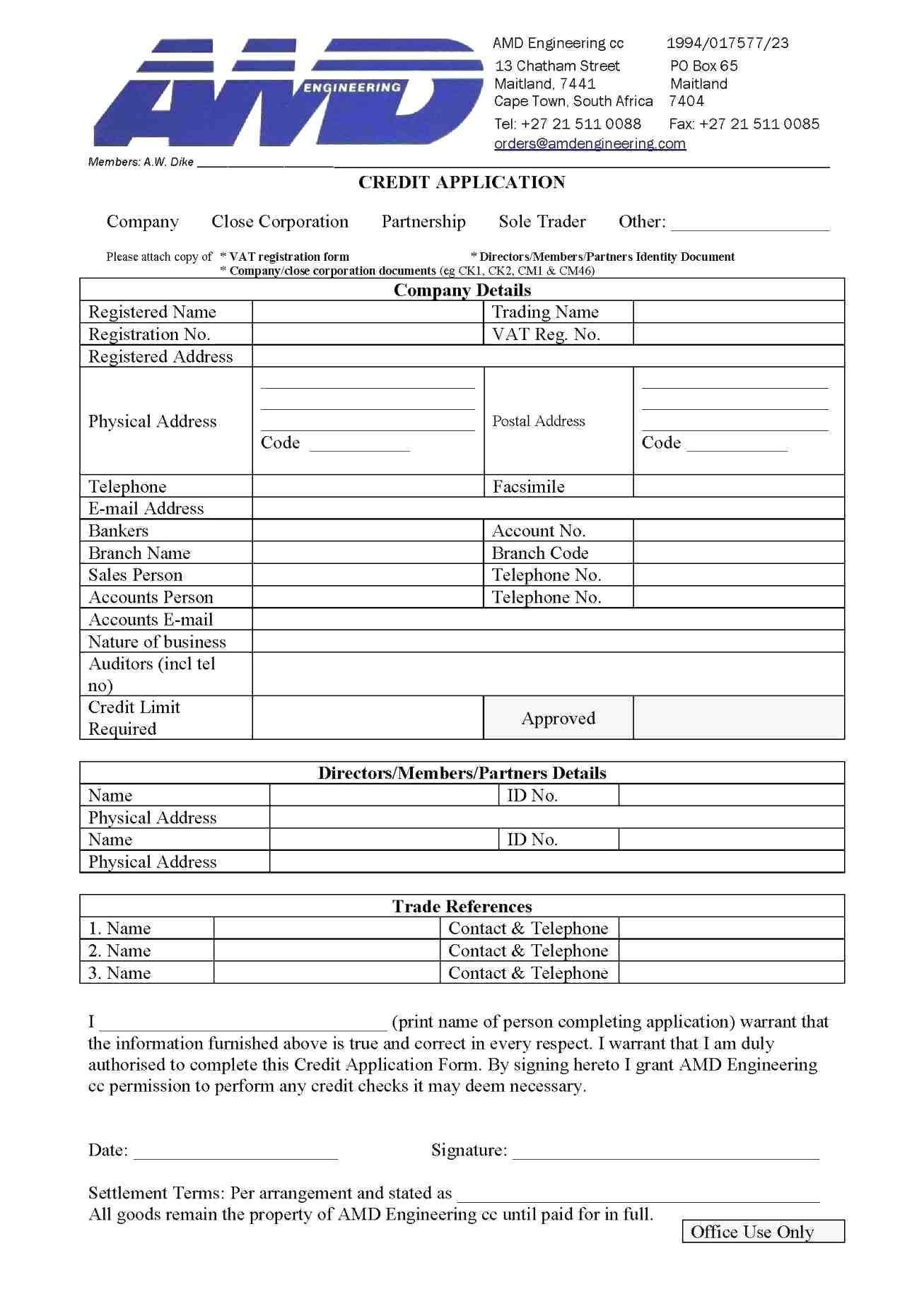 025 Template Ideas Business Credit Application Form Pdf Best Of - Free Printable Business Credit Application Form