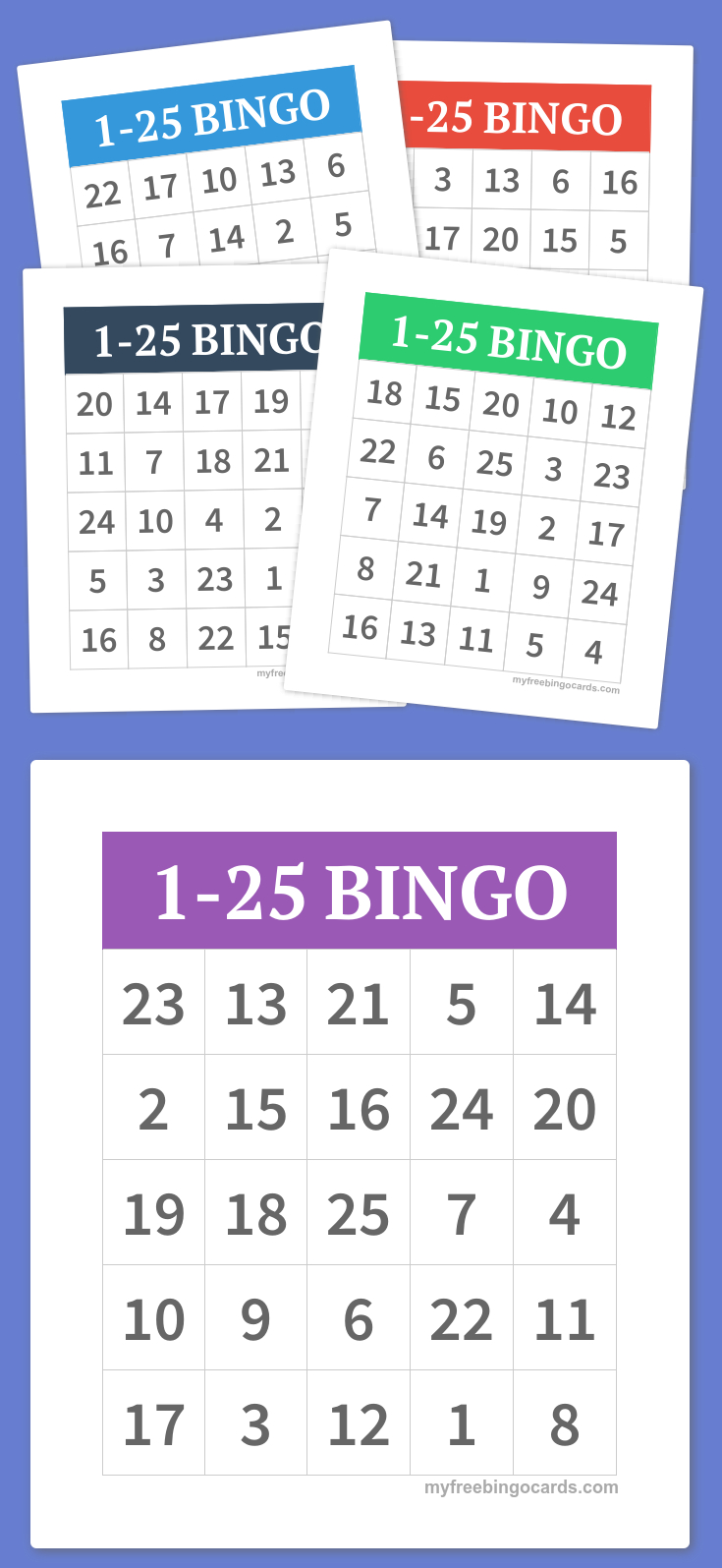 Free Printable Number Bingo Cards 1 20 - Free Printable