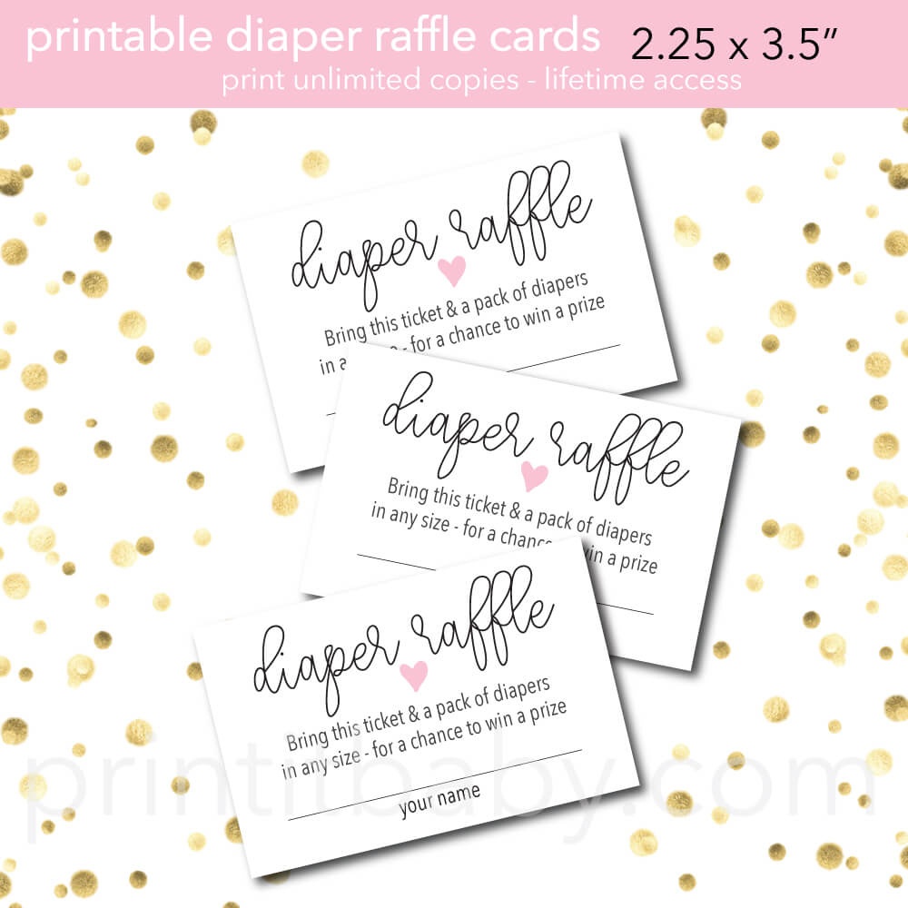 10+ Diaper Raffle Wording Ideas (Diaper Raffle Tickets Too) - Free Printable Baby Shower Diaper Raffle Tickets