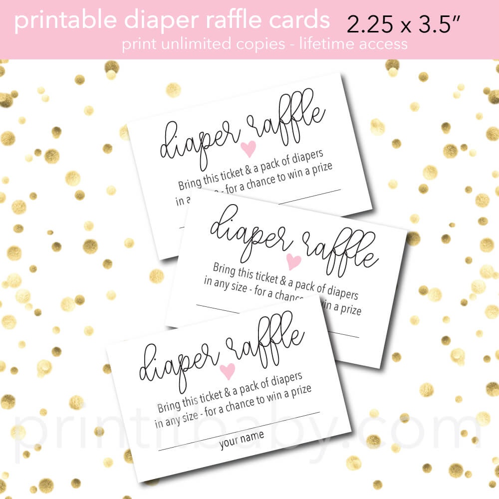 Free Printable Baby Shower Diaper Raffle Tickets Free Printable