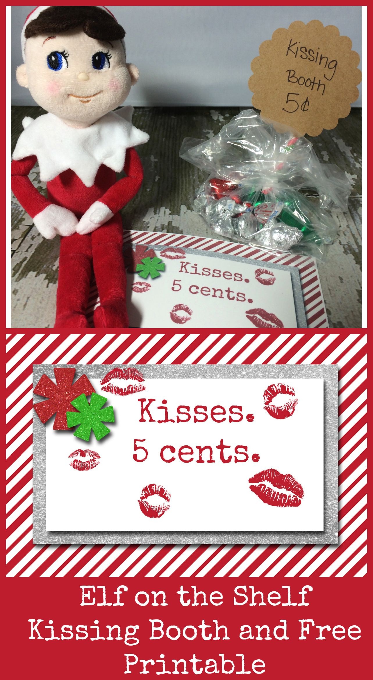 10 Easy Elf On The Shelf Ideas And A Daily Printable | Best Crafts - Elf On The Shelf Kissing Booth Free Printable