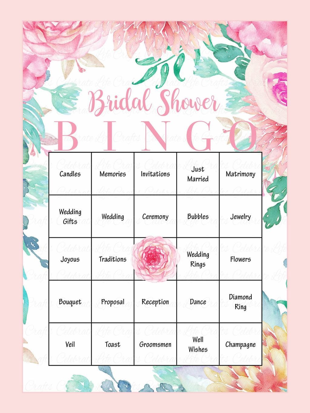 10 Printable Bridal Shower Games You Can Diy | Wedding Ideas - Free Printable Bridal Shower Bingo